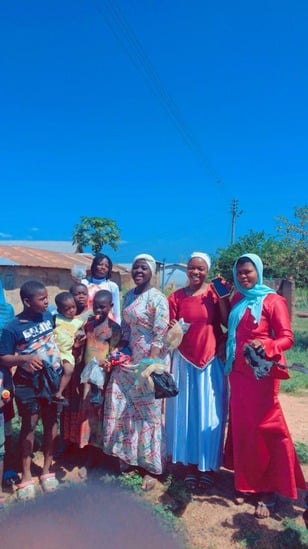 Students working on project